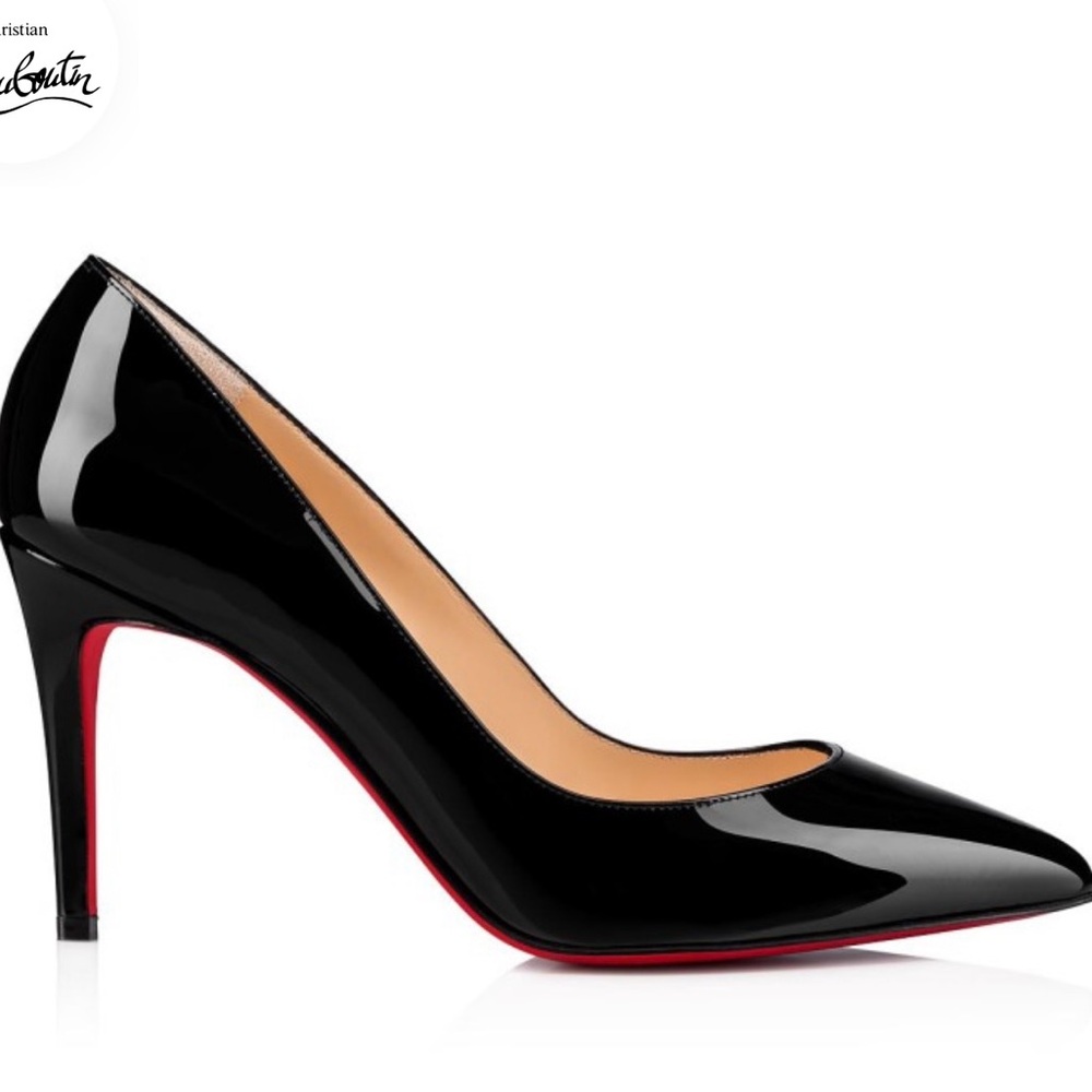 Christian Louboutin Pigalle 85 Black Patent Calf Leather Pumps